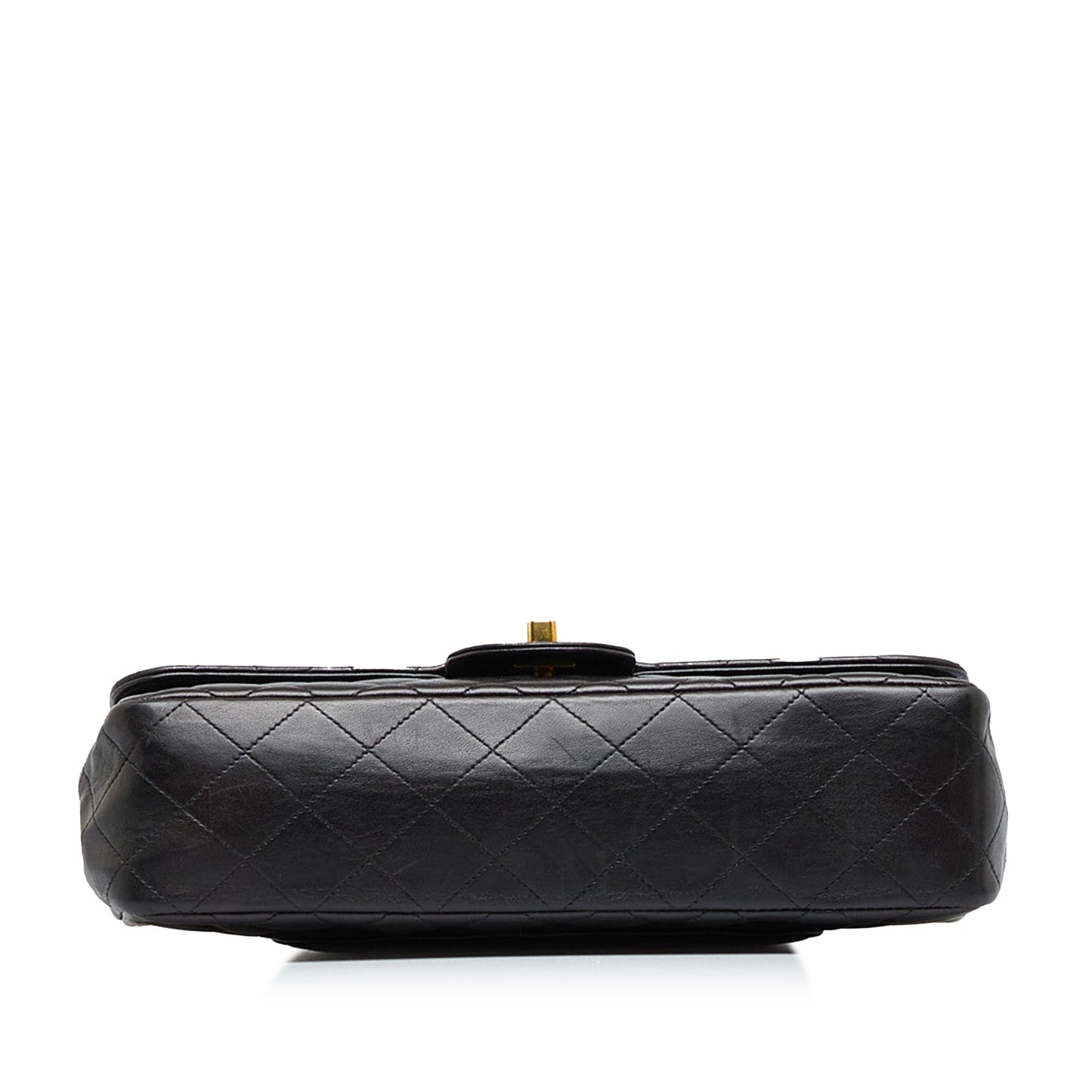 Chanel Kelly Parent Top Handle Medium Black Lambskin Gold