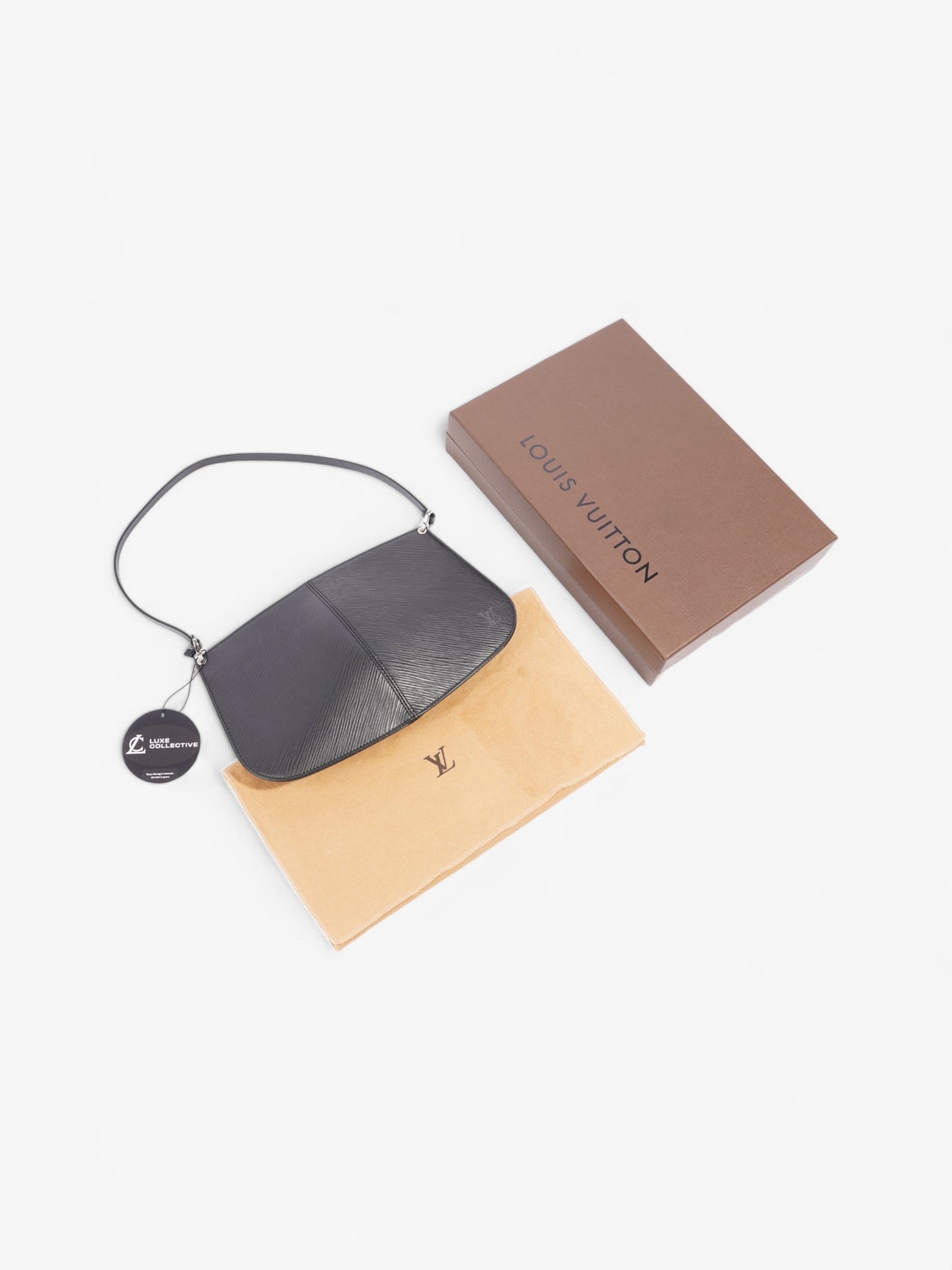 Louis Vuitton Demi Lune Pochette Black Epi Leather