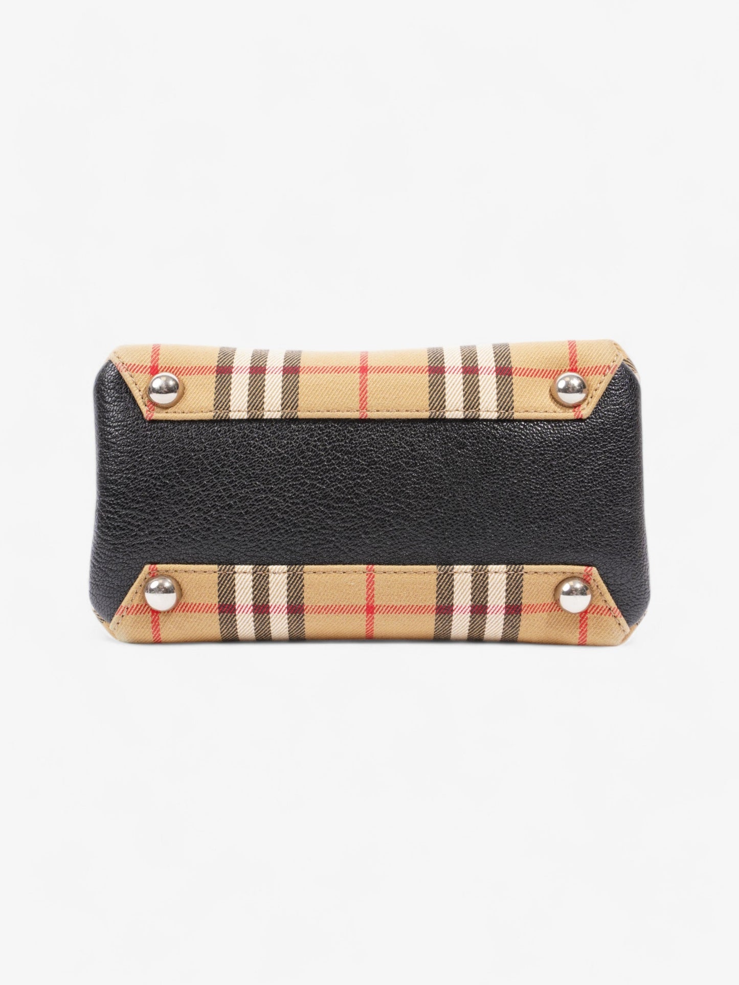 Burberry Banner Bag Haymarket Check / Black Cotton Small