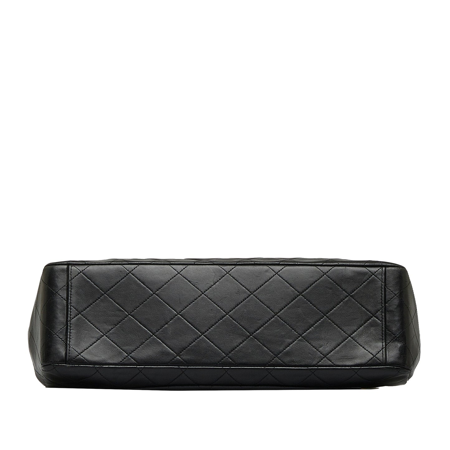 Chanel Classic Single Flap Jumbo Black Lambskin Gold