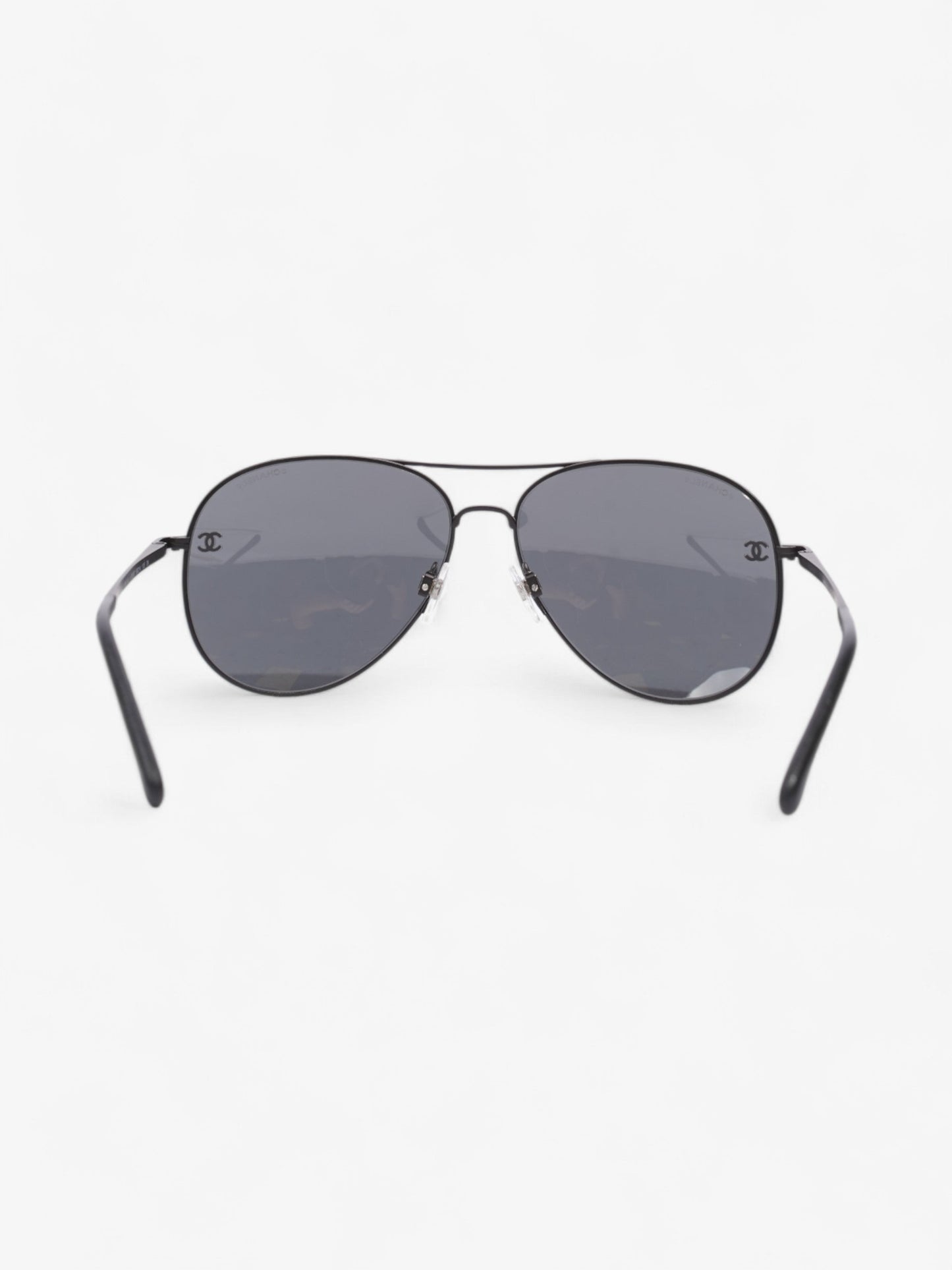 Chanel CC Aviator Black Acetate 135mm