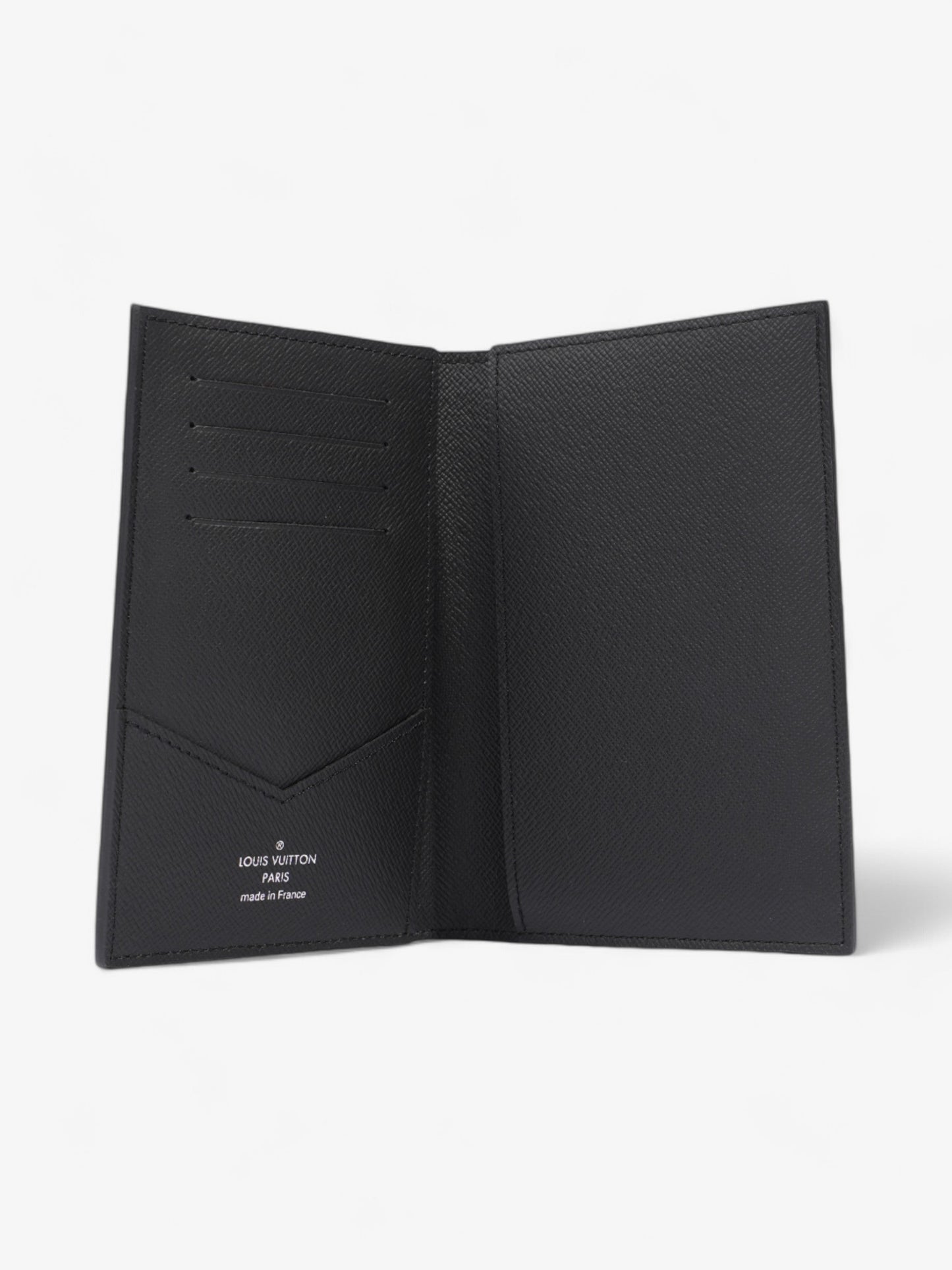 Louis Vuitton Passport Cover Black Leather