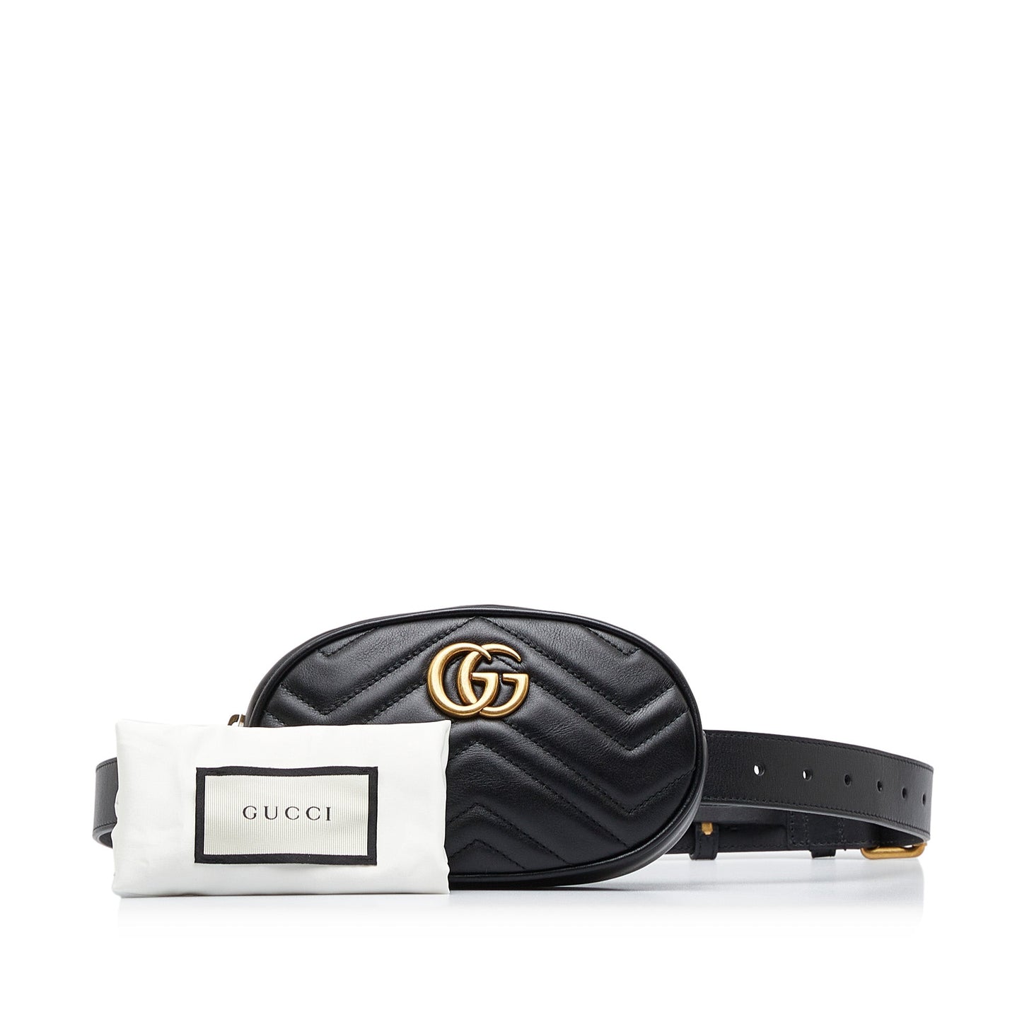 Gucci GG Marmont Belt Bag Black MatelassÃƒÆ’Ã‚Â©