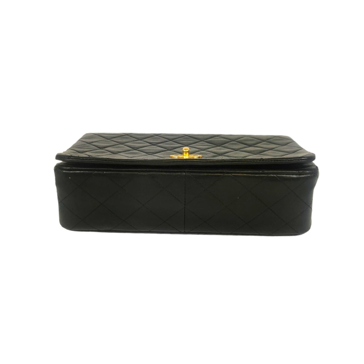 Chanel Full Flap Bag Small Black Lambskin Gold