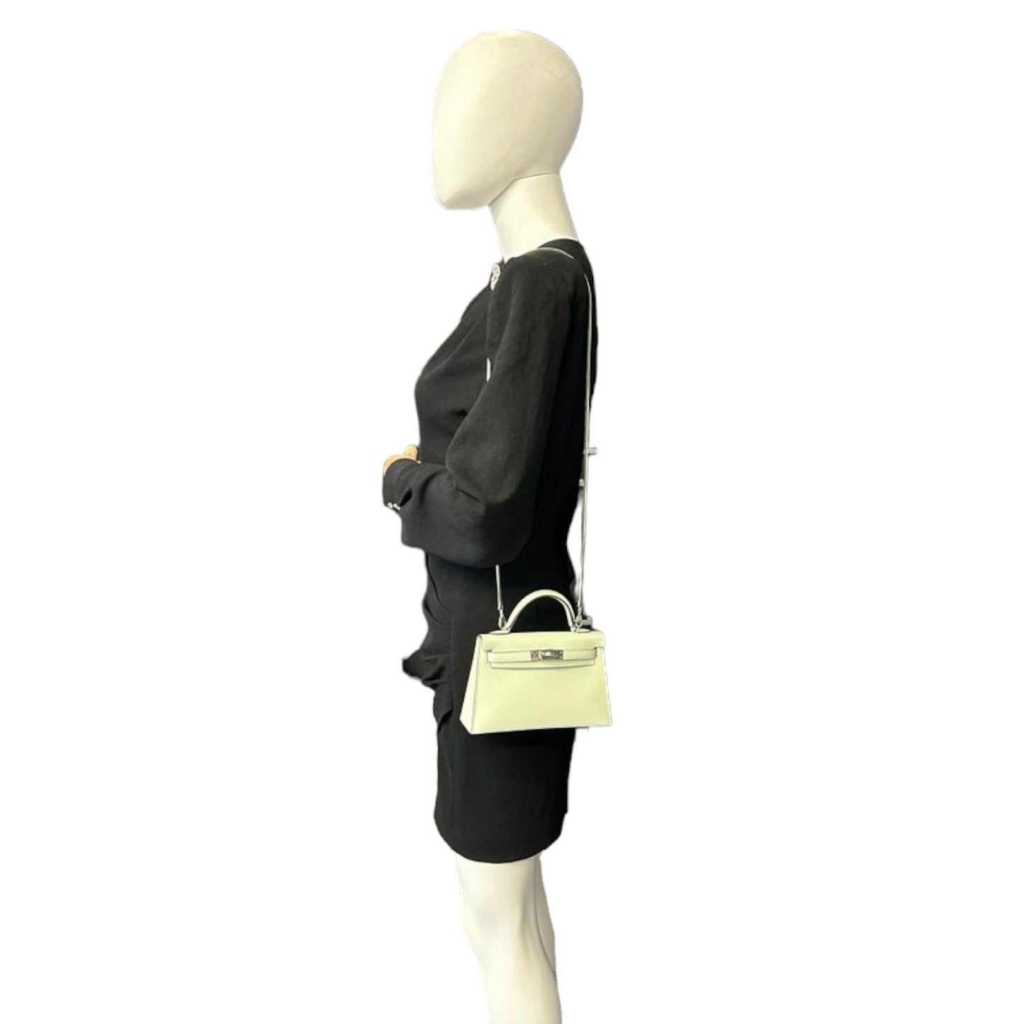 HermÃƒÆ’Ã‚Â¨s Mini Kelly Vert Fizz Epsom Palladium