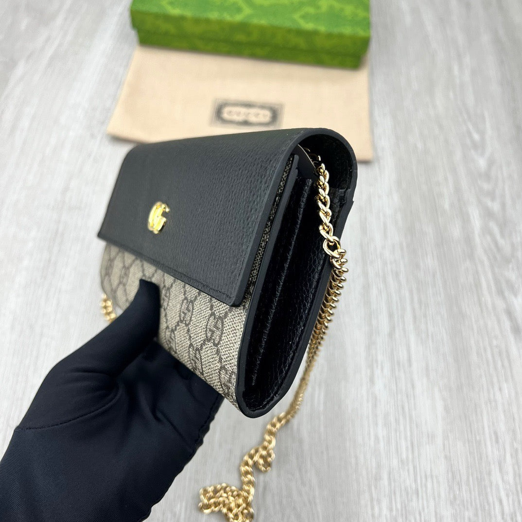 GC650 GG Marmont Chain Wallet / 7.5â€™â€™W x 4â€H