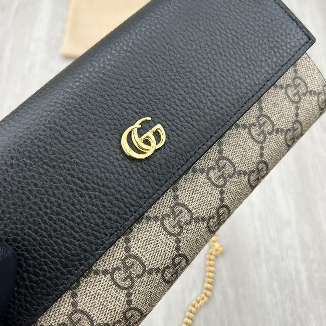 GC650 GG Marmont Chain Wallet / 7.5â€™â€™W x 4â€H