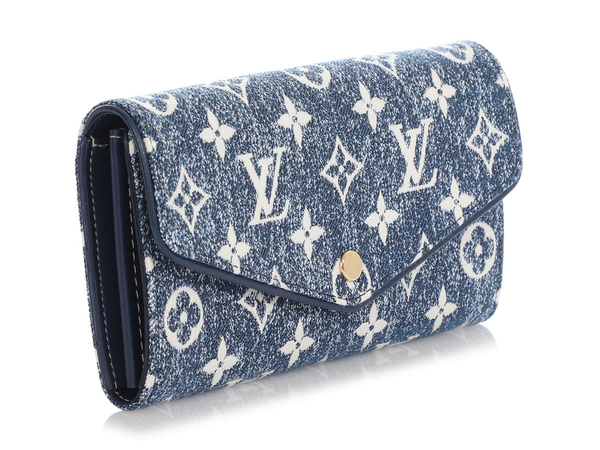 Louis Vuitton Blue Denim Sarah Wallet