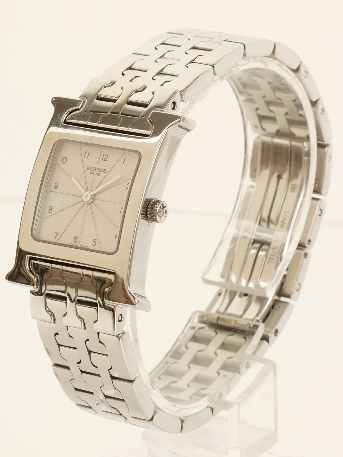 HERMES H Watch Silver/White
