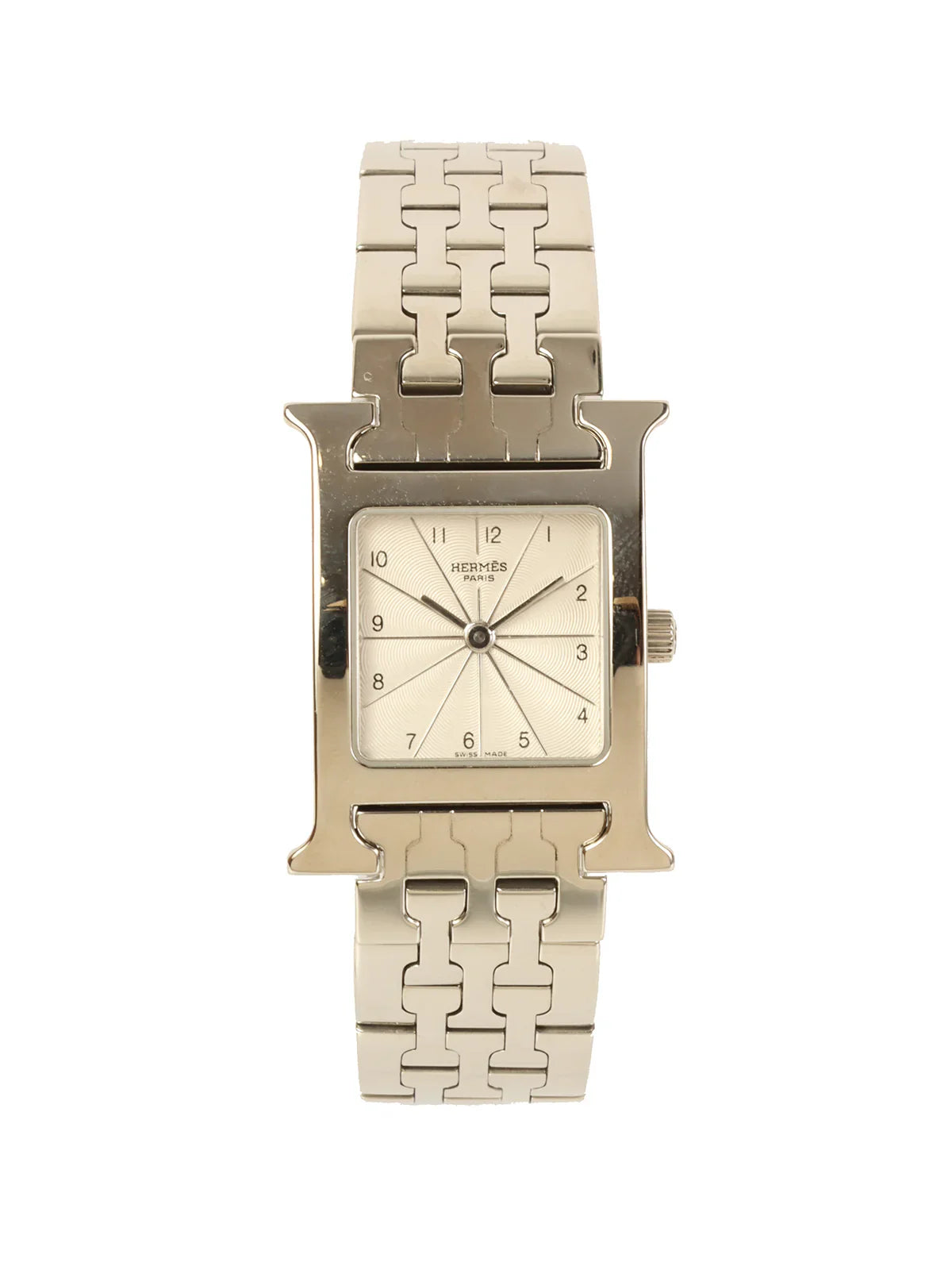 HERMES H Watch Silver/White
