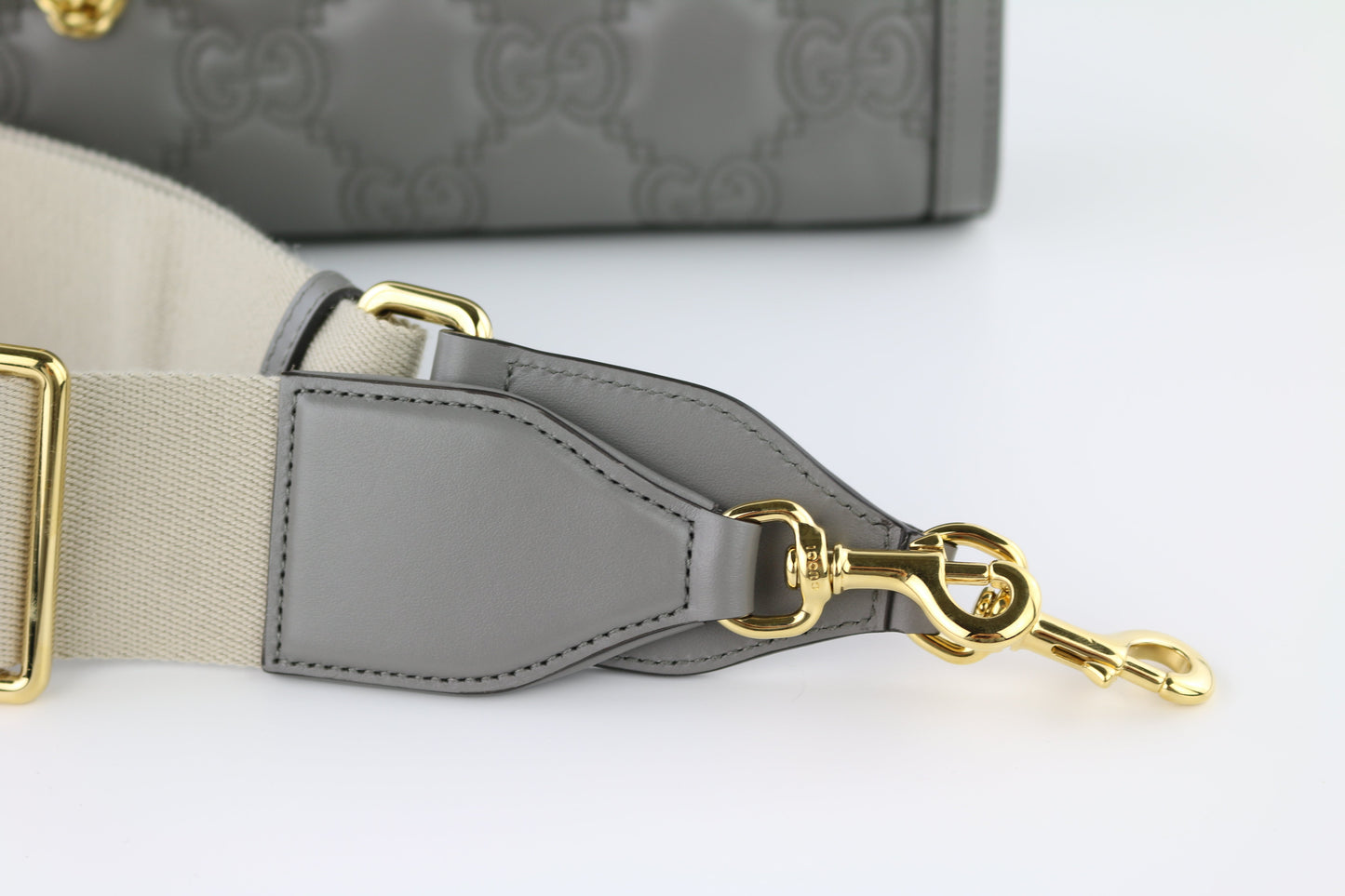 Grey Small Slim Chain Shoulder Bag