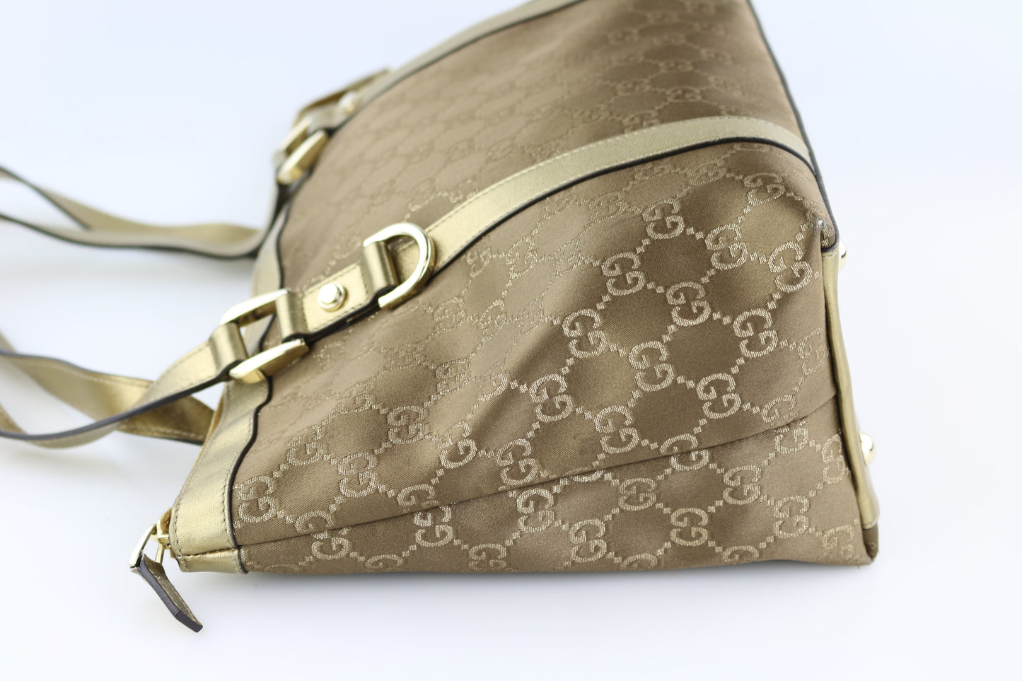 Gold Metallic GG Medium Abbey Tote