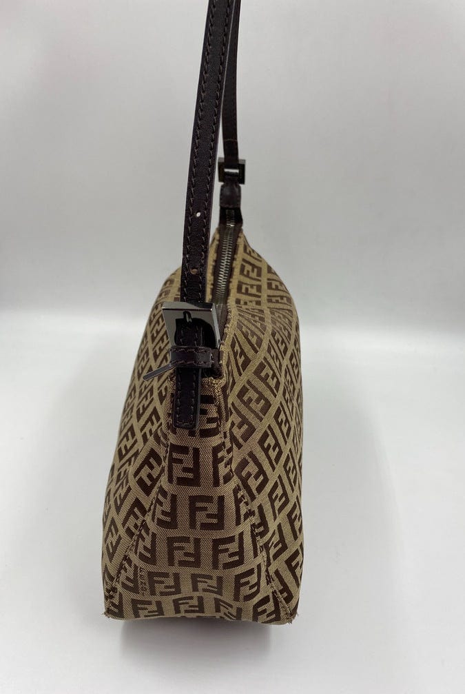 Fendi Pochette Bag in Brown Zucca Canvas
