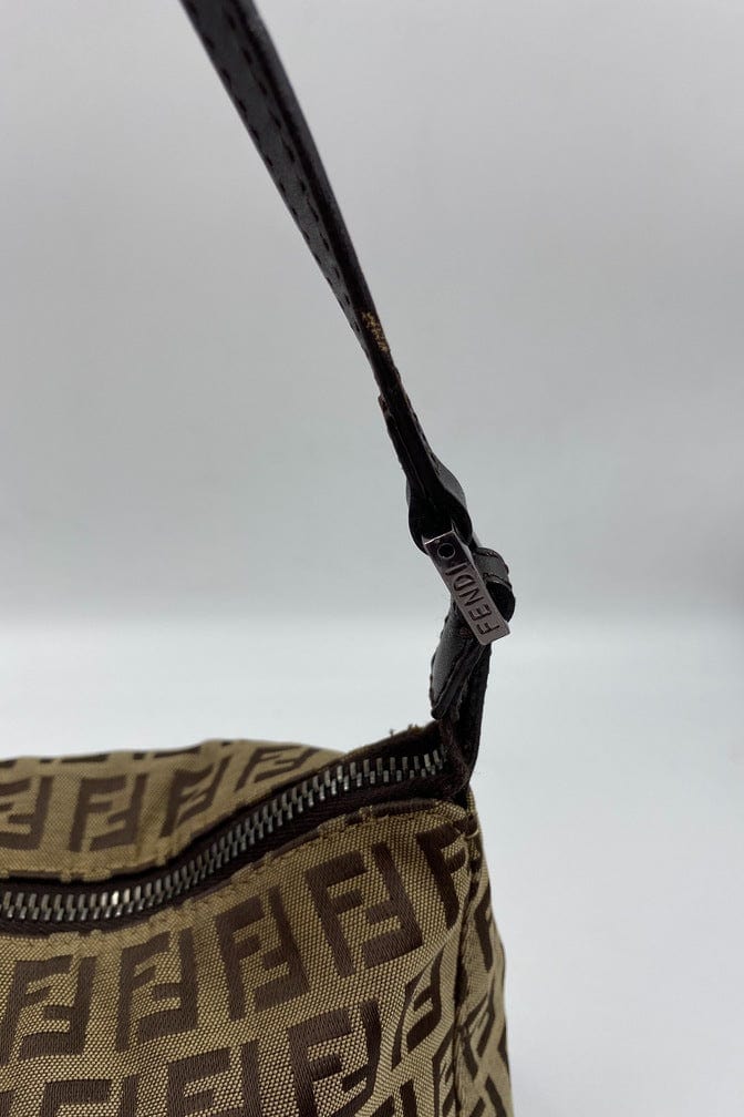 Fendi Pochette Bag in Brown Zucca Canvas