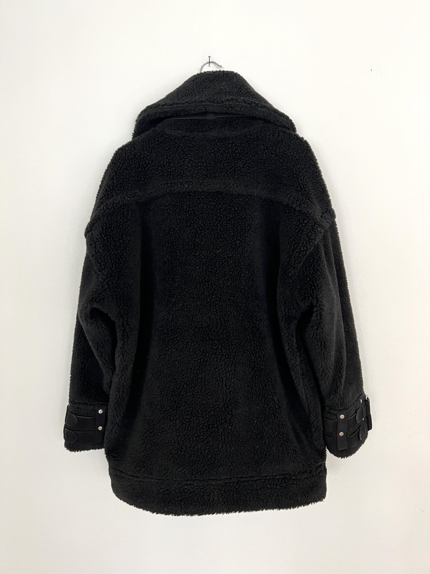 Faux Shearling Coat In Ink - Size S
