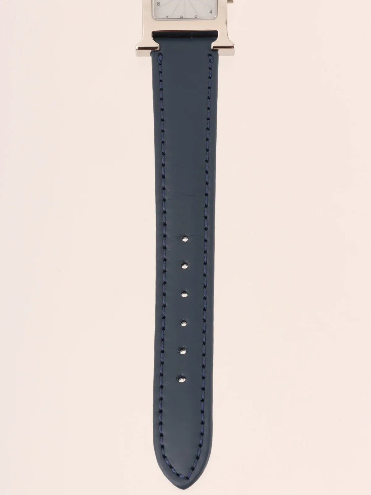HERMES H Watch Silver/Navy/Grey