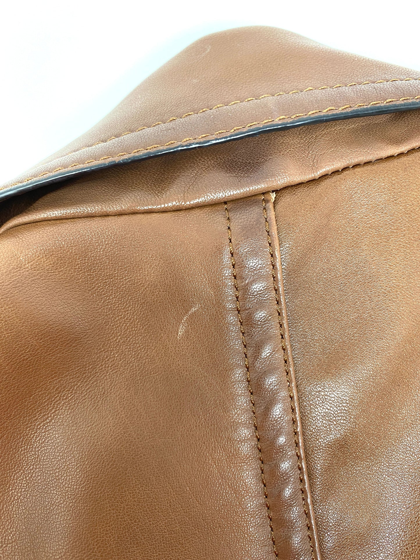 Brown Leather Jacket - Size EU 36 / US 4