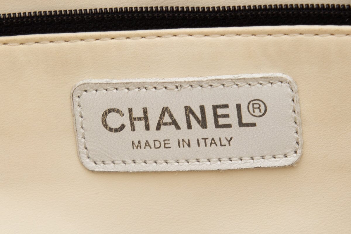 Chanel Black & White Rue Cambon Canvas Beach Tote