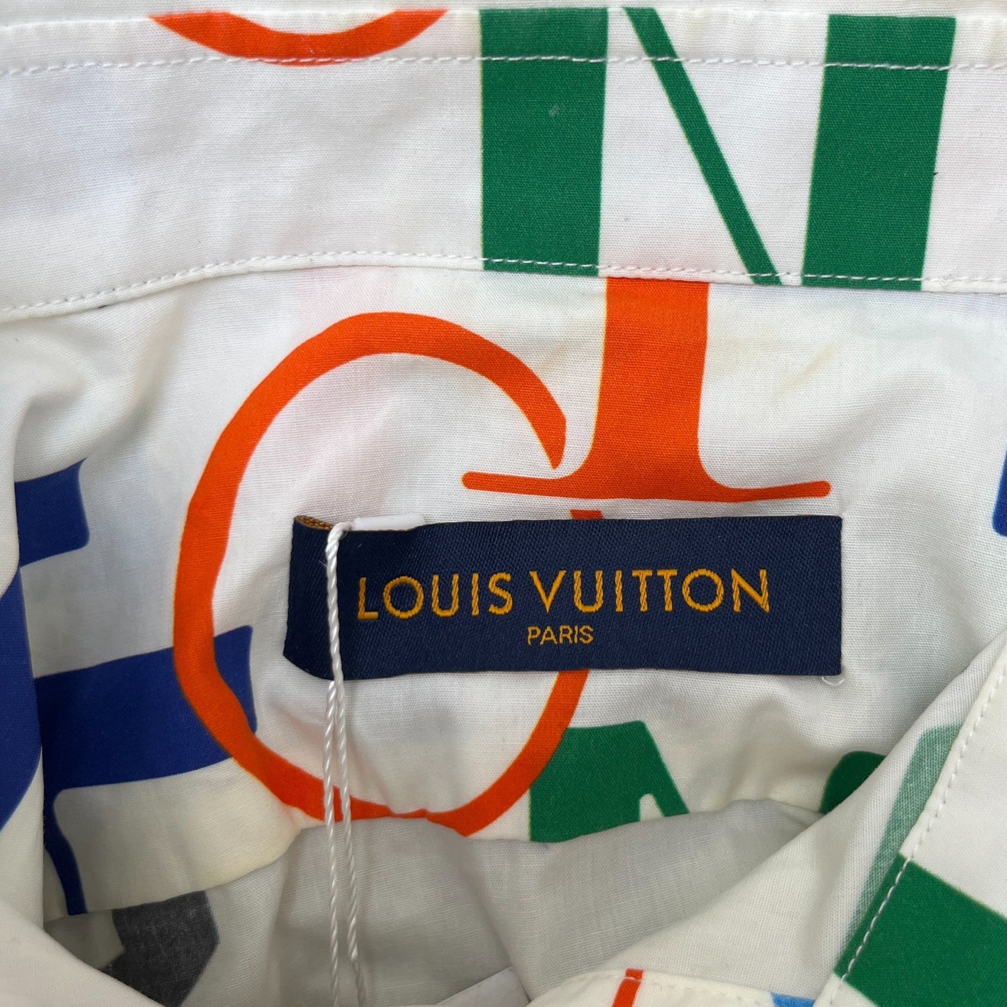 Men's Logomania Short Sleeve Shirt White Size L