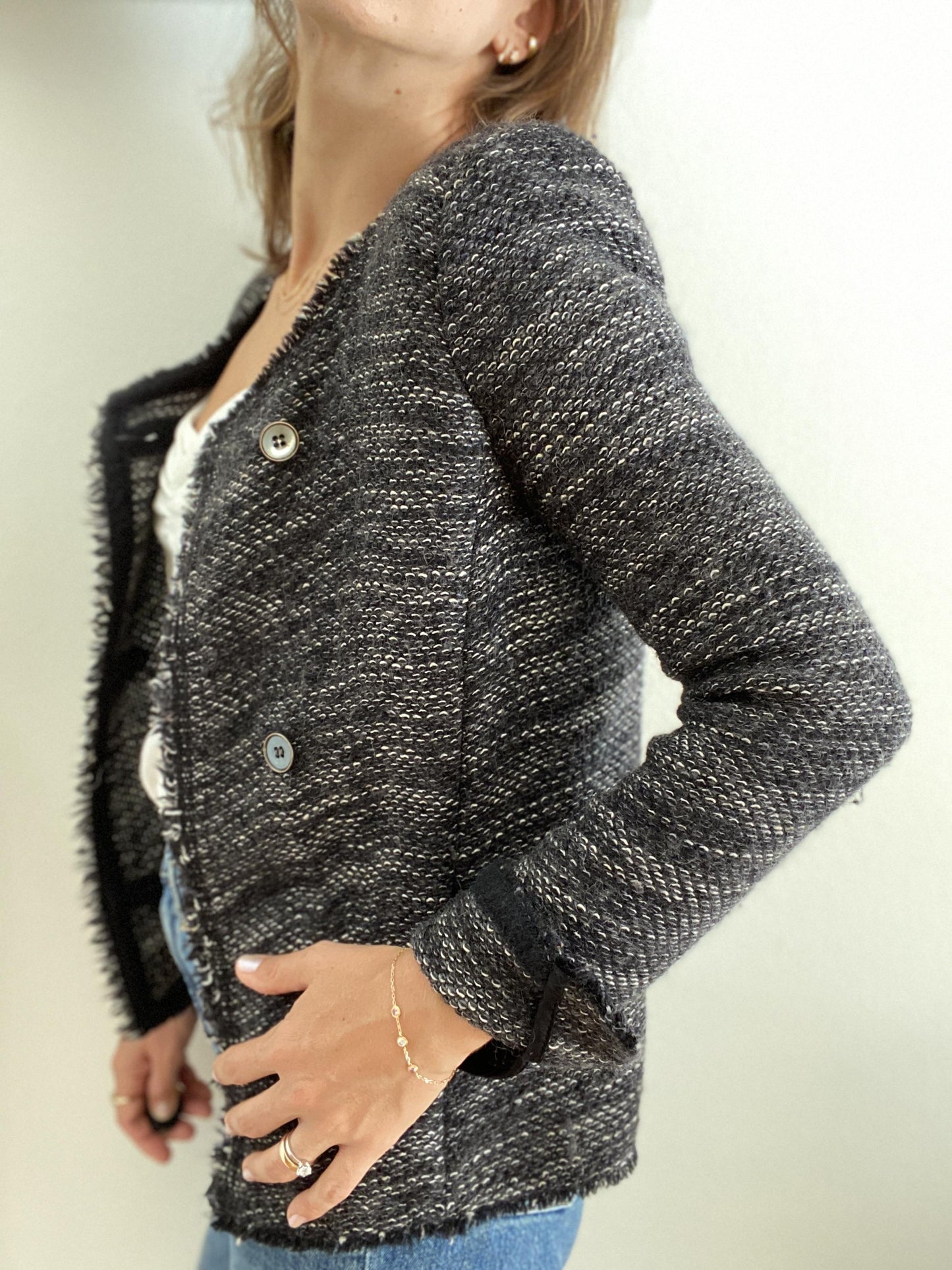ISABEL MARANT BOUCLE TWEED JACKET - SIZE FR 36