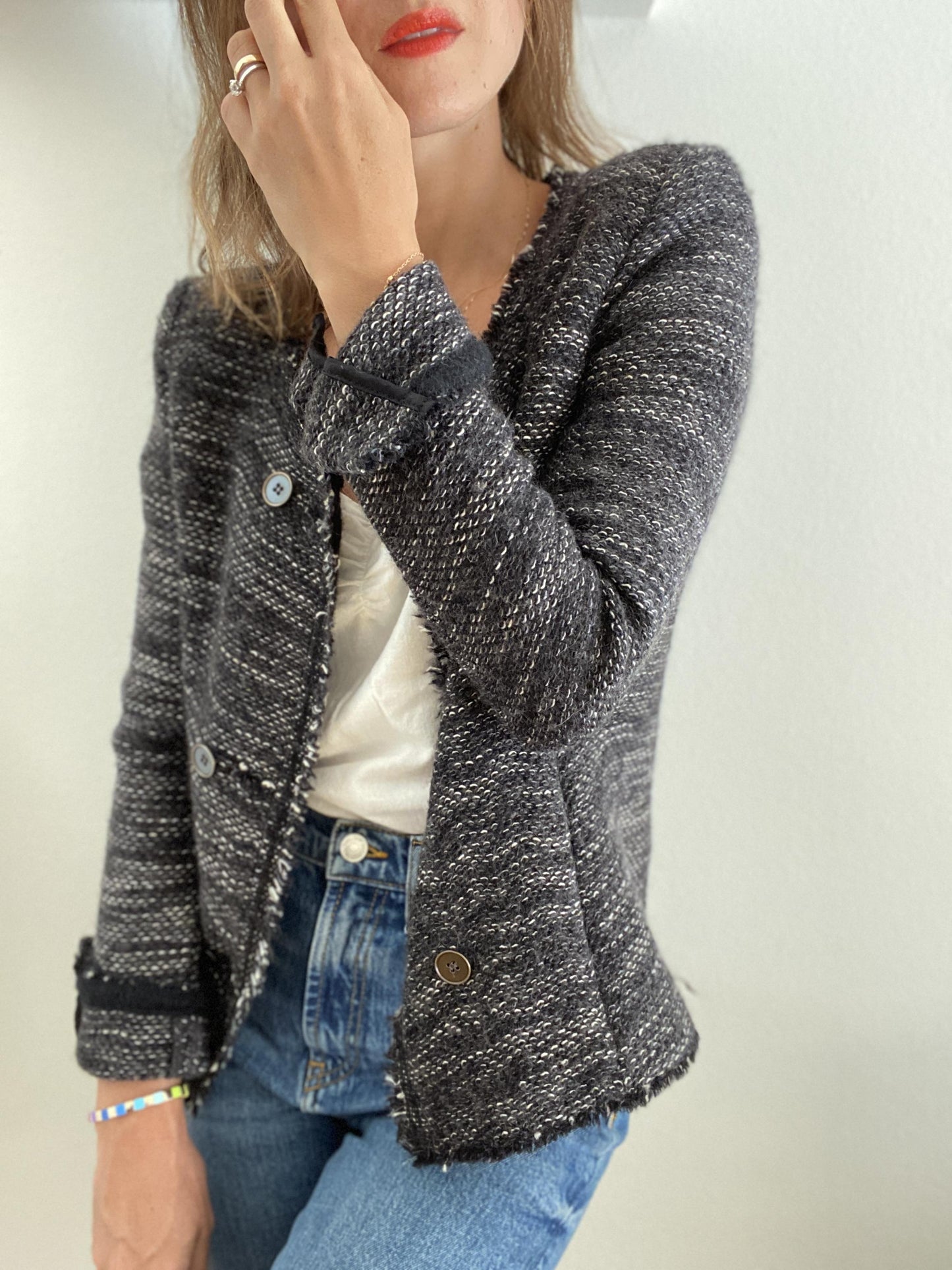 ISABEL MARANT BOUCLE TWEED JACKET - SIZE FR 36