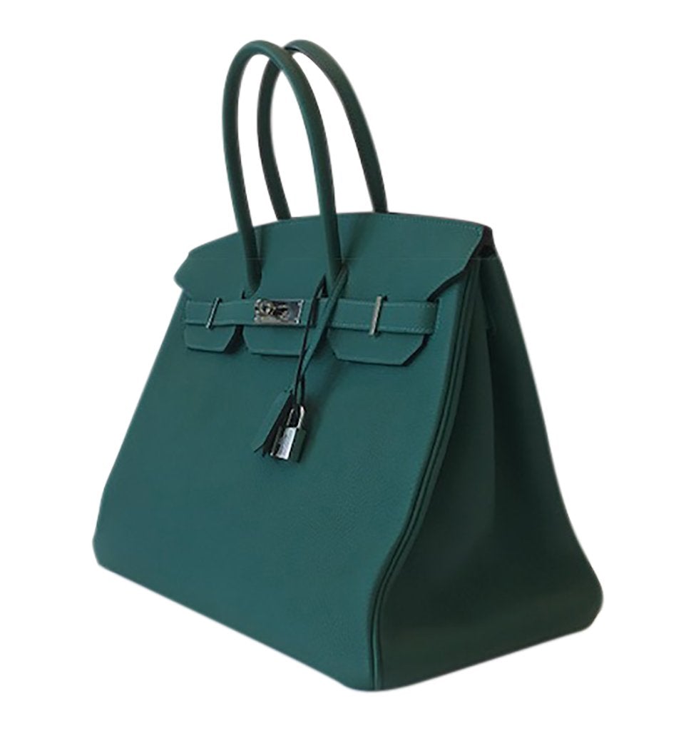 HermÃƒÆ’Ã‚Â¨s Togo Birkin 35cm Bag Malachite PHW