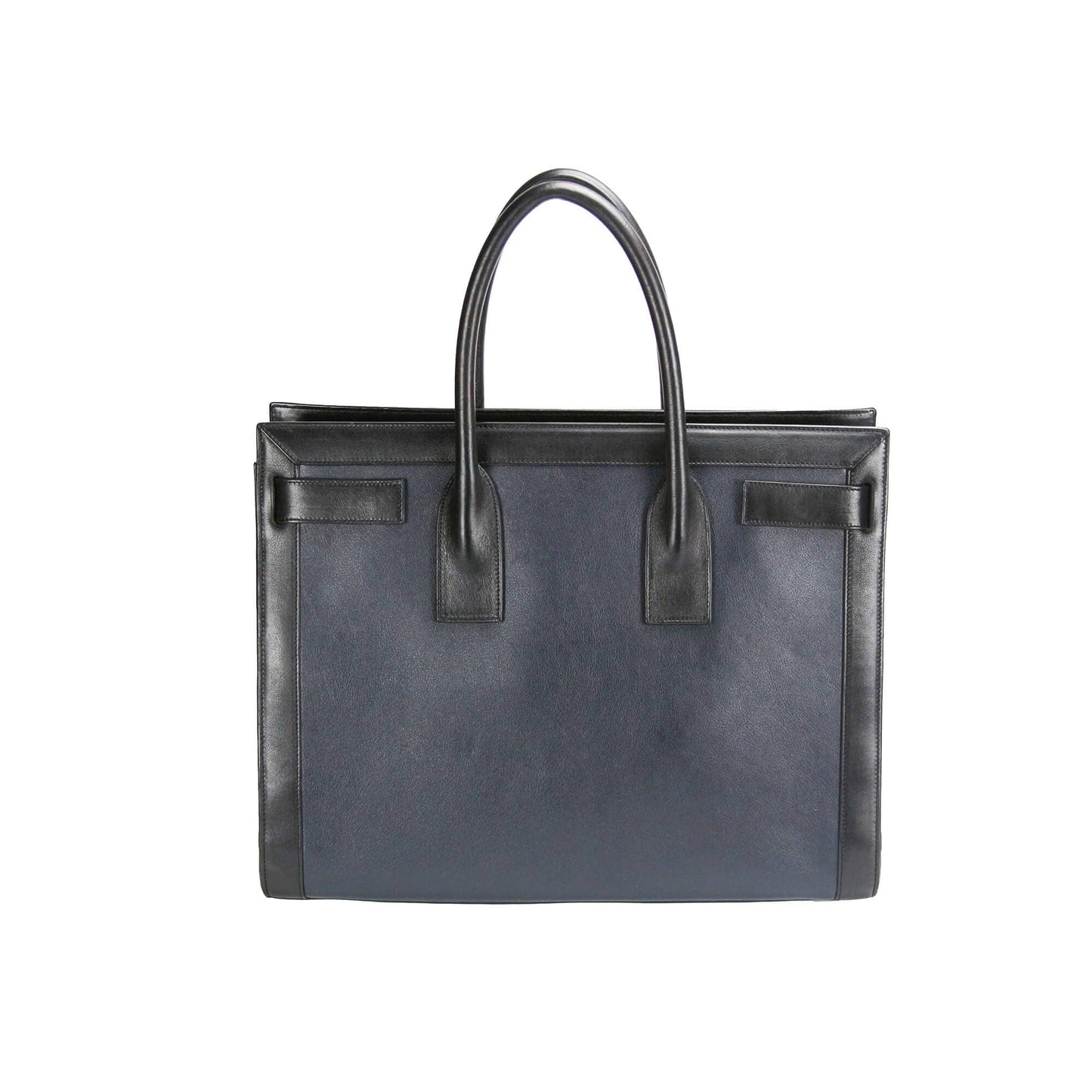 Yves Saint Laurent Sac de Jour Large Black and Blue Leather