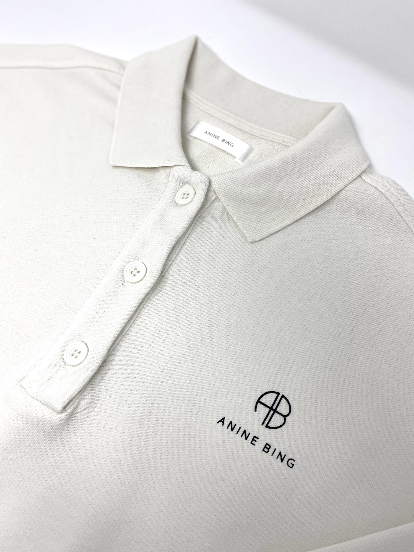ANINE BING TATUM SWEATSHIRT IN IVORY - SIZE XS