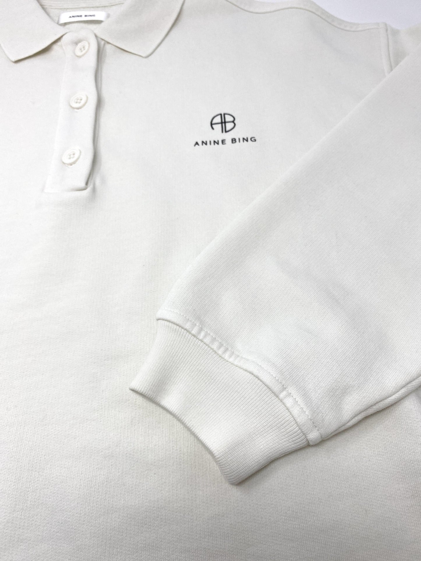 ANINE BING TATUM SWEATSHIRT IN IVORY - SIZE XS