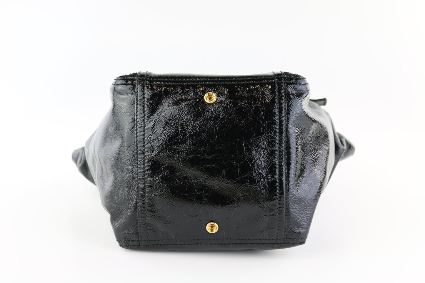 Black Patent Downtown Tote