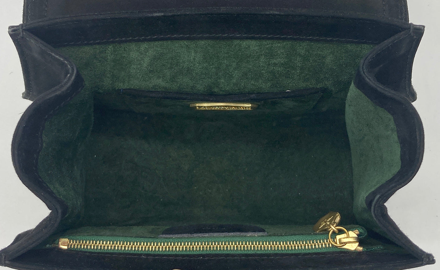 Barry Kiselstein Cord Black Suede Trophy Bag