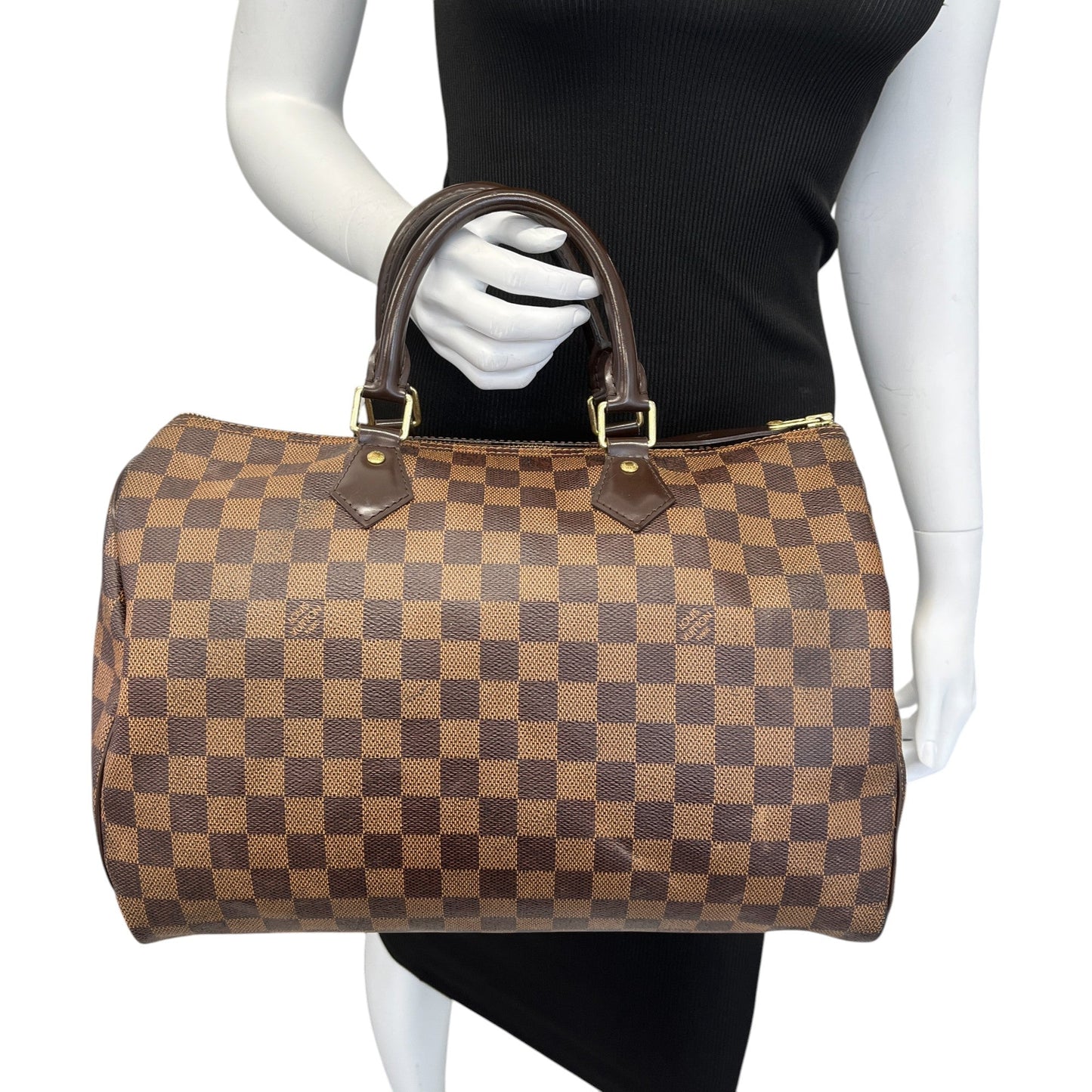 Women's Speedy 35 Damier Bag Brown
