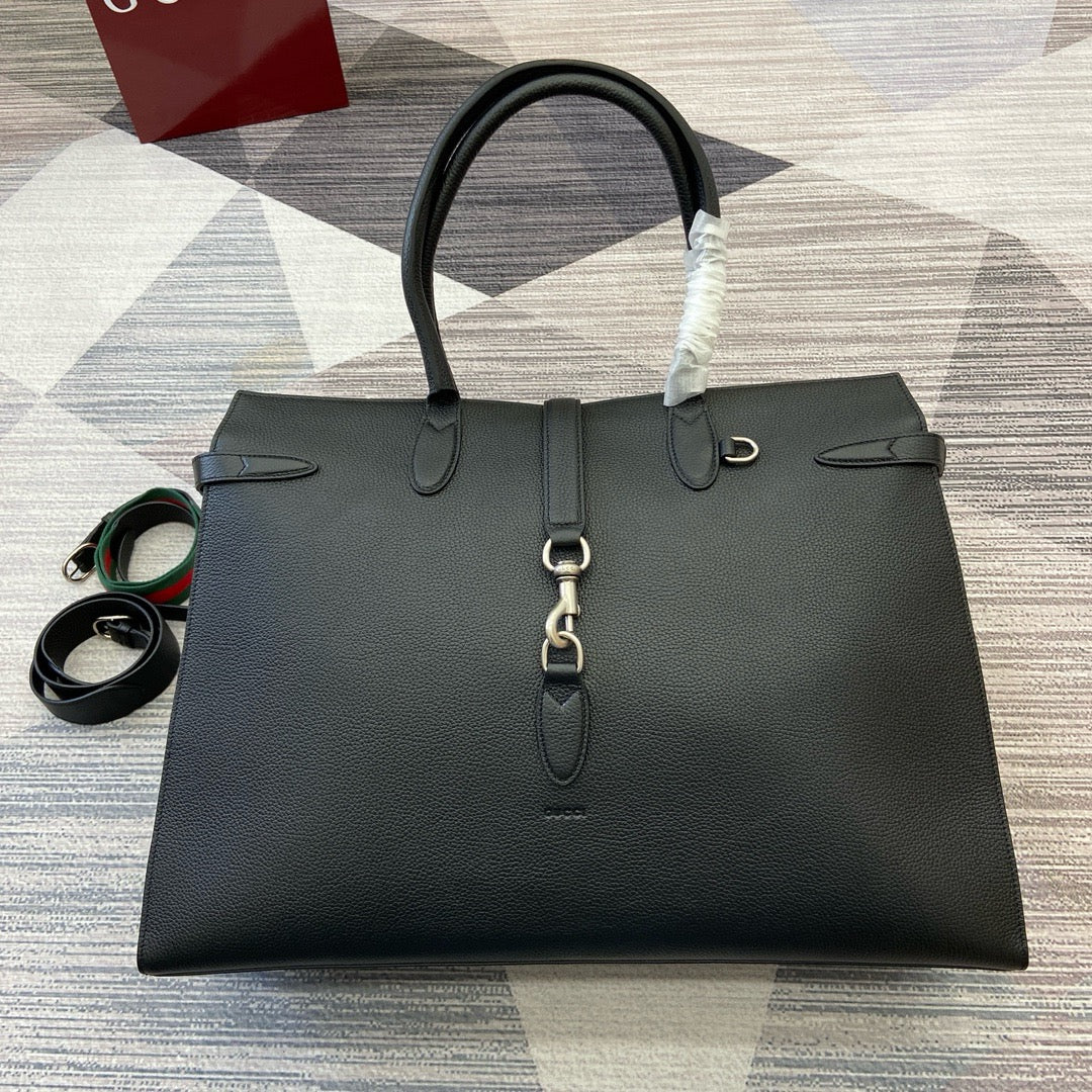 GC696 Large Tote Bag with Hook Closure /  19.7"W x 13.8"H x 6.3"D / HIGHEST QUALITY VERSION