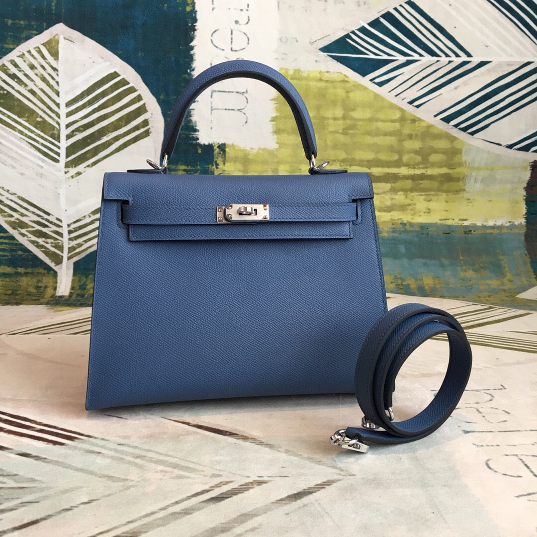 GLAMI Kelly Navy For Women Silver Toned Hardware 10in/25cm