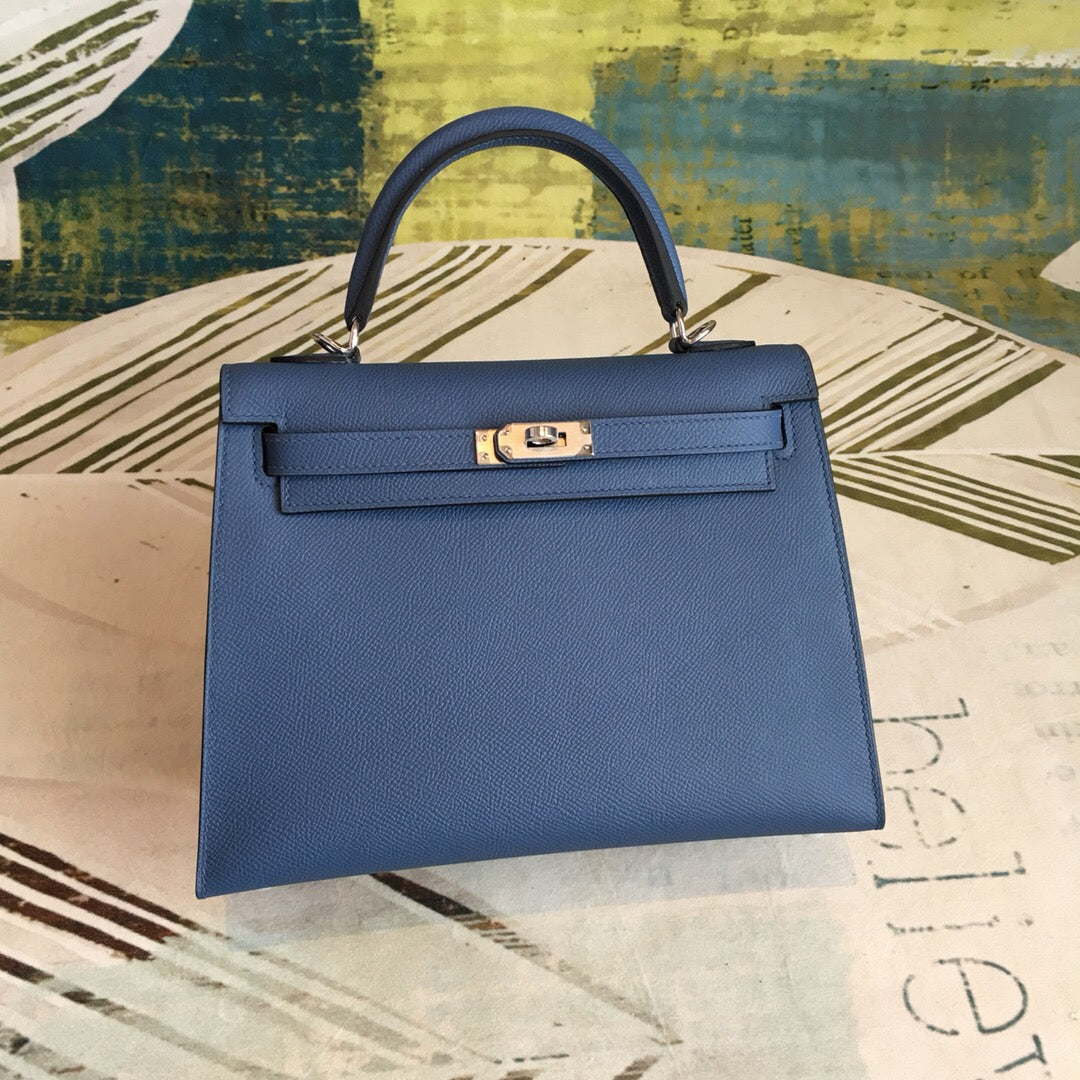 GLAMI Kelly Navy For Women Silver Toned Hardware 10in/25cm