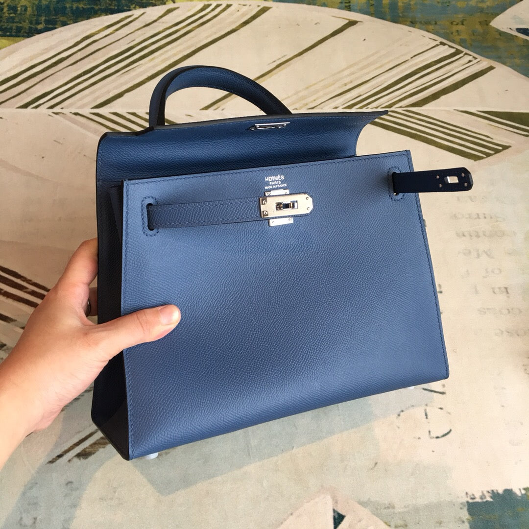 GLAMI Kelly Navy For Women Silver Toned Hardware 10in/25cm