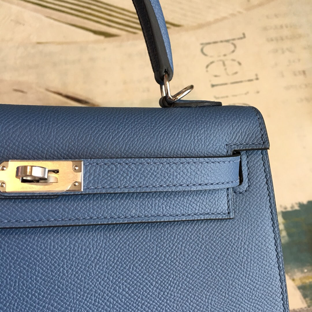 GLAMI Kelly Navy For Women Silver Toned Hardware 10in/25cm