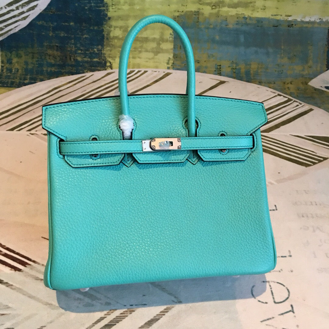 GLAMI Birkin Light Blue For Women Silver Toned Hardware 9.8in/25cm