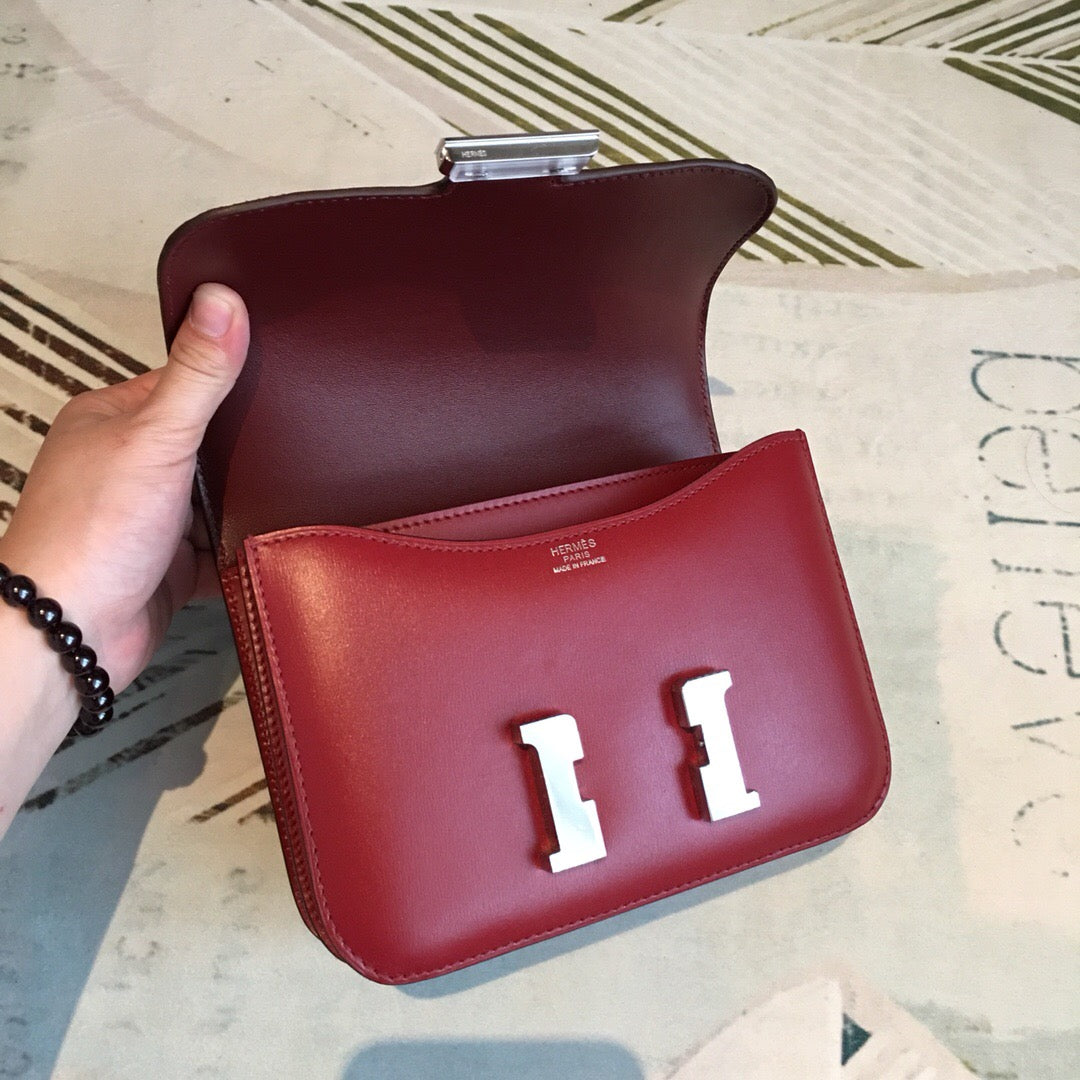GLAMI ConstanGLAMI Burgundy For Women Silver Toned Hardware 7.4in/19cm