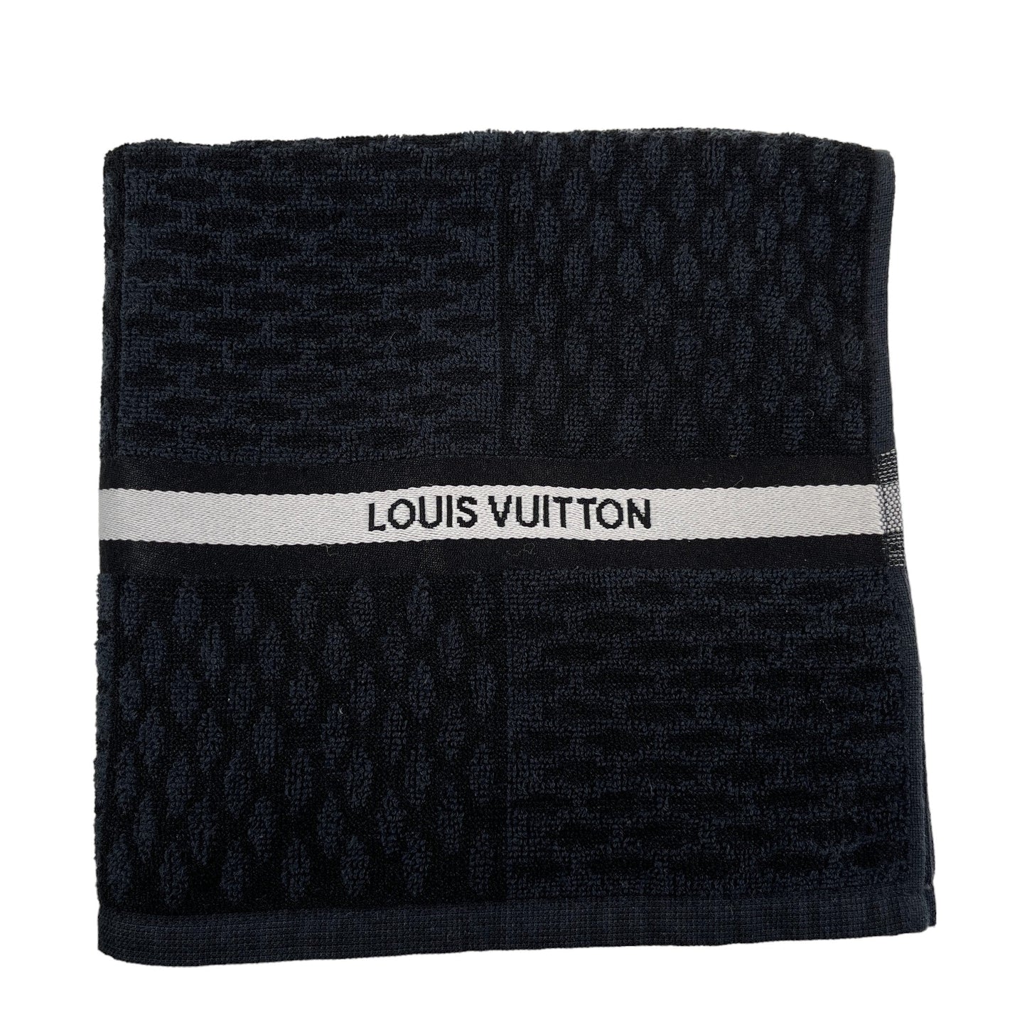 Men's Set Damier Graphite Drawstring Bag & 2 Towel Black