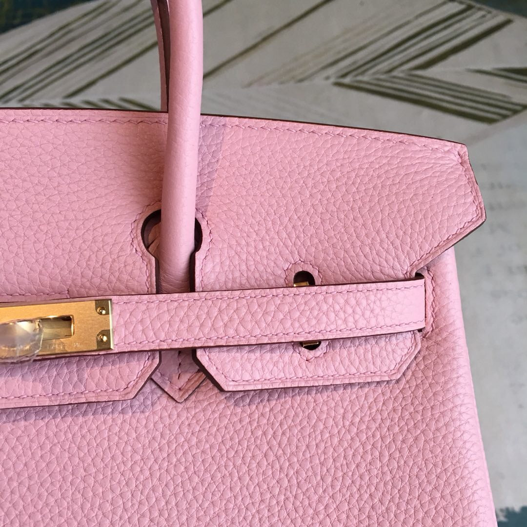 GLAMI Birkin Light Pink For Women Gold Toned Hardware 9.8in/25cm