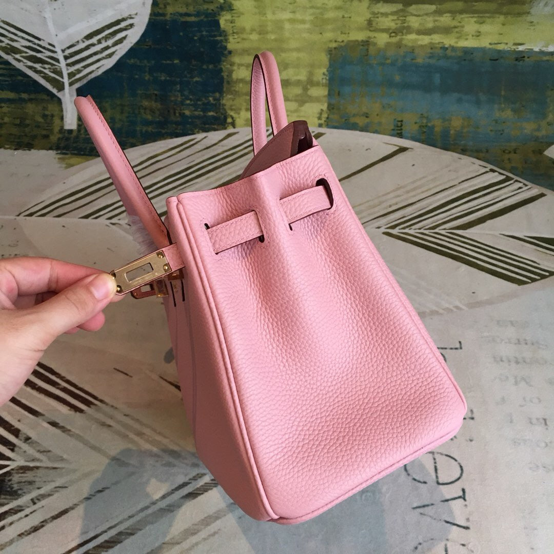 GLAMI Birkin Light Pink For Women Gold Toned Hardware 9.8in/25cm