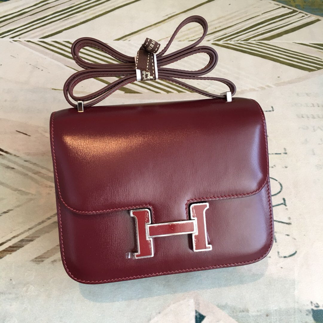 GLAMI ConstanGLAMI Burgundy For Women Silver Toned Hardware 7.4in/19cm