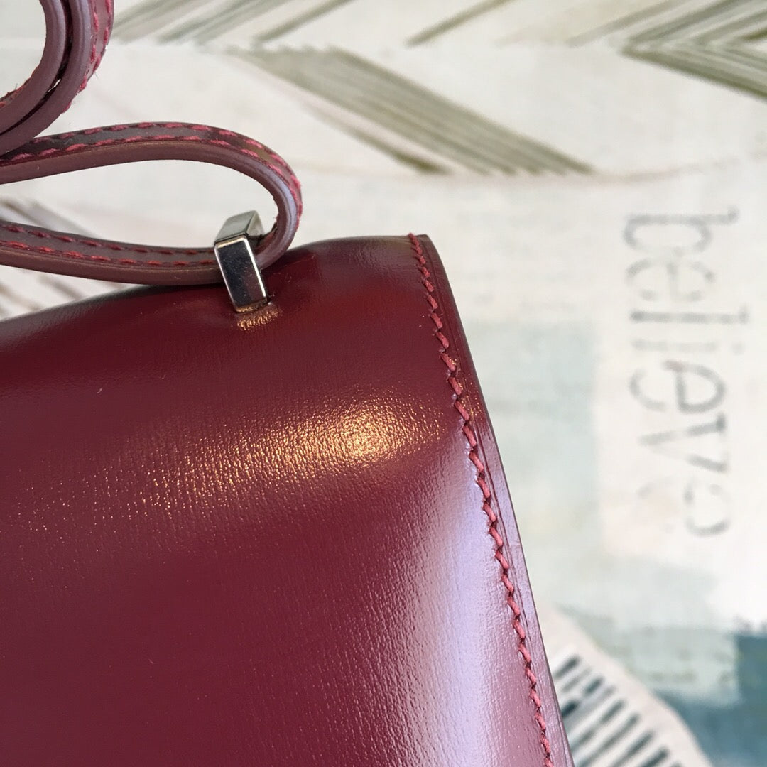 GLAMI ConstanGLAMI Burgundy For Women Silver Toned Hardware 7.4in/19cm
