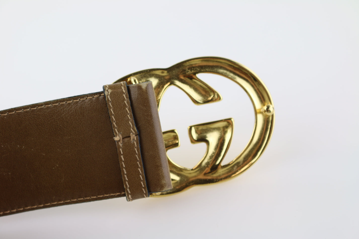 Brown Leather GG Belt 70