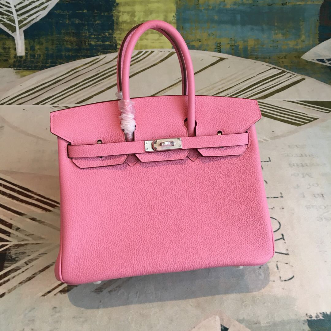 GLAMI Birkin Pink For Women Silver-Toned Hardware 11in/30cm