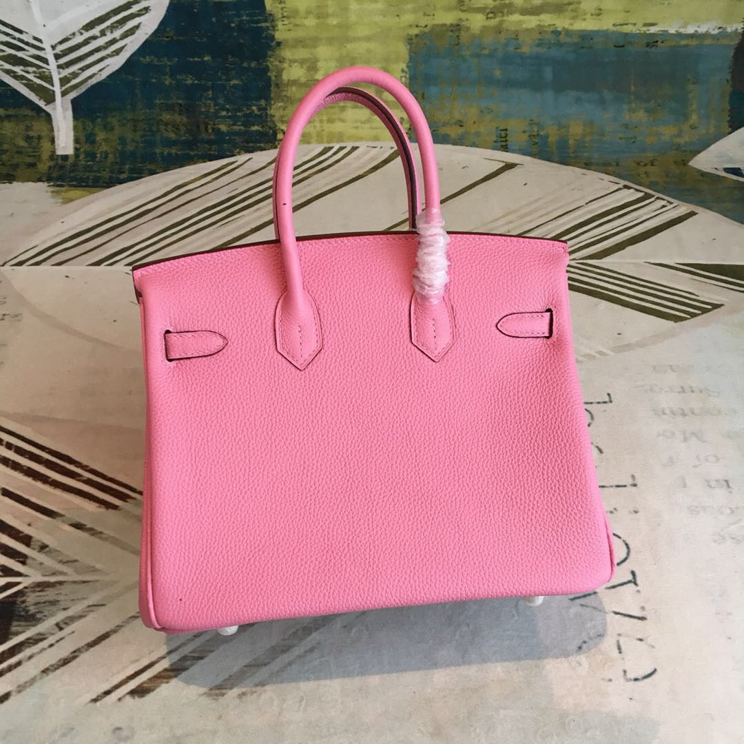 GLAMI Birkin Pink For Women Silver-Toned Hardware 11in/30cm
