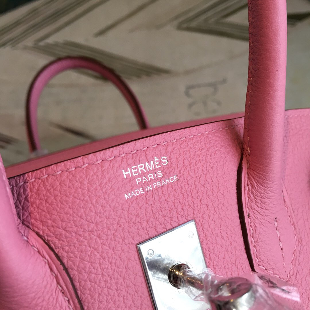GLAMI Birkin Pink For Women Silver-Toned Hardware 11in/30cm