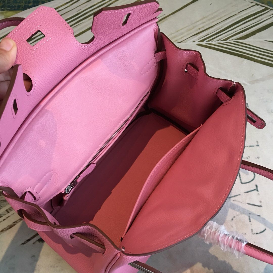 GLAMI Birkin Pink For Women Silver-Toned Hardware 11in/30cm