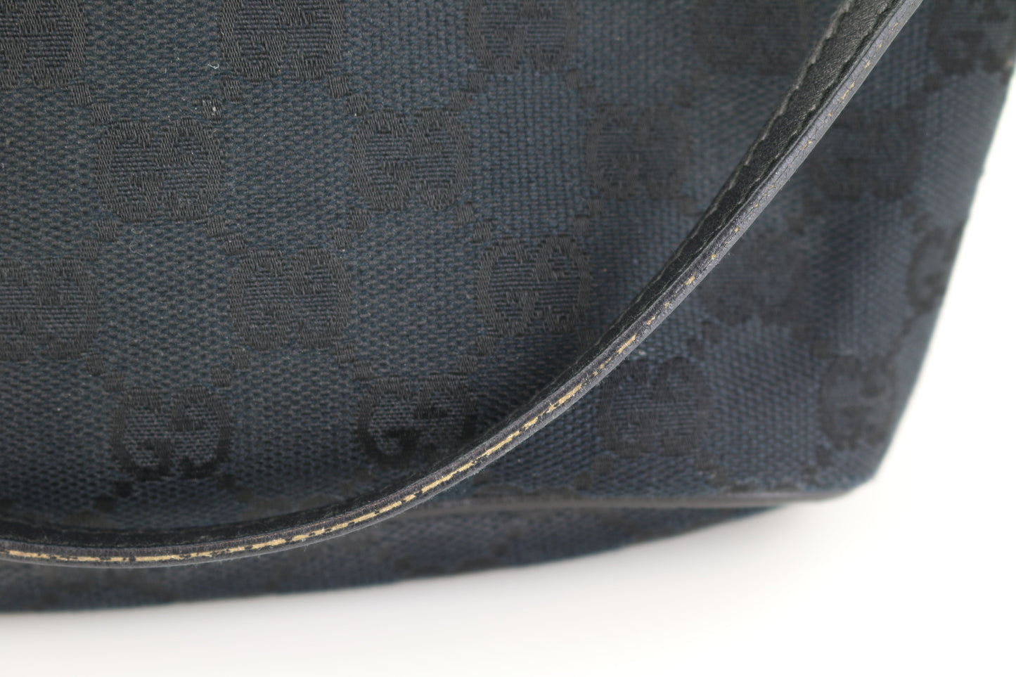 Black GG Nylon Wristlet